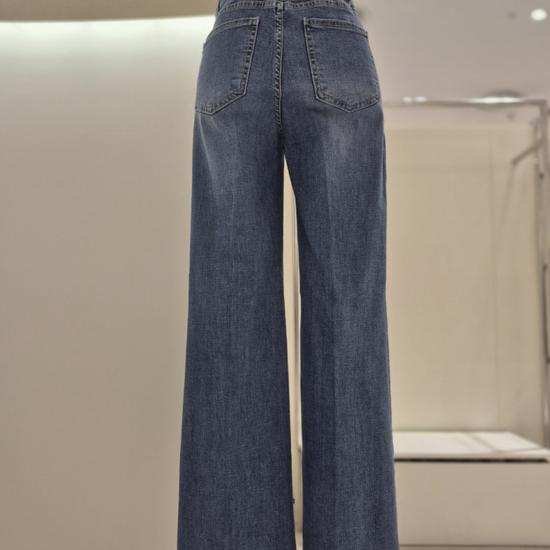 Basic Wash Wide Denim Pants (KSZ3HE331D) - Women's Casual Jeans