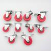 Red PVC Medium Duty Universal Swivel Caster with Brake
