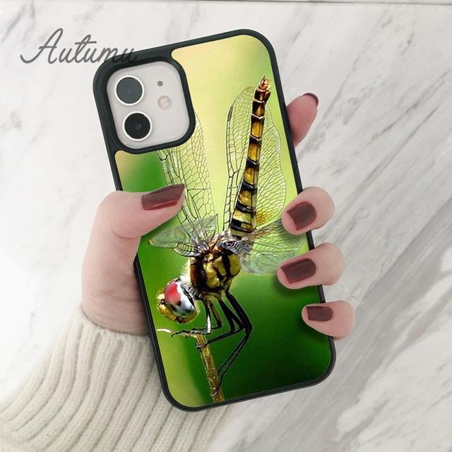 Dragonfly Animal Phone Case for iPhone 17 Air 15 16 16e 11 12 13 14 Pro Max Plus Cover coque Fundas Shell