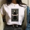 Summer Tshirt Female Tee Skull Cat Print Women Tshirt Punk Dark Grunge Streetwear Ladies Gothic Top Tshirts Harajuku Clothes Y2K