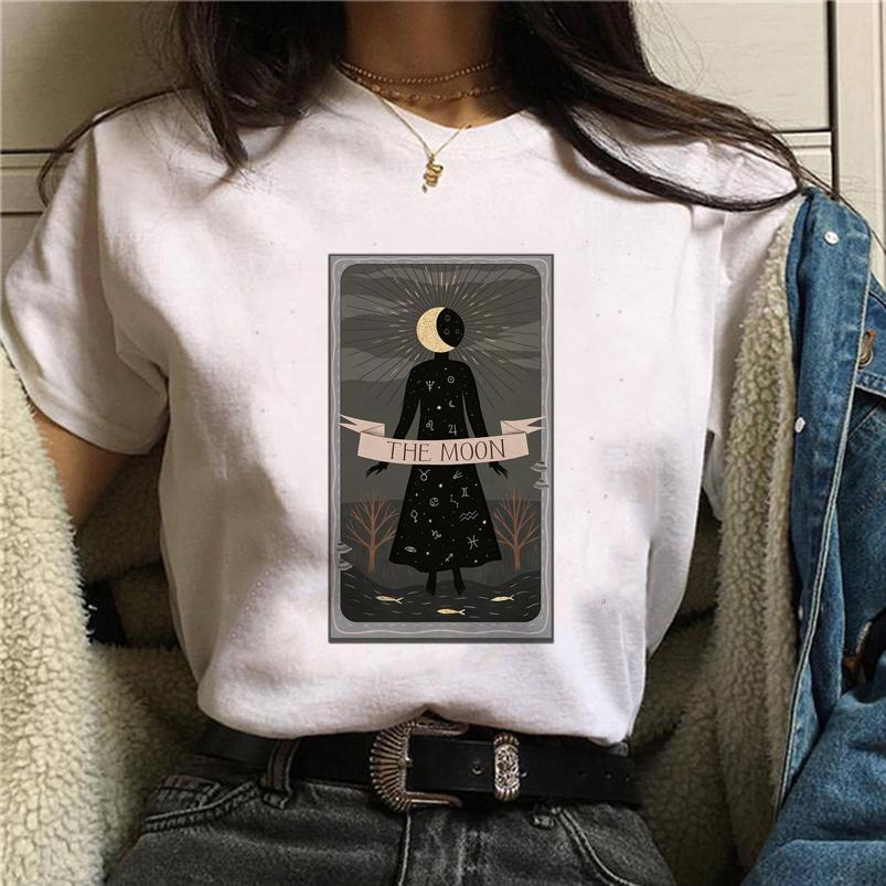 Summer Tshirt Female Tee Skull Cat Print Women Tshirt Punk Dark Grunge Streetwear Ladies Gothic Top Tshirts Harajuku Clothes Y2K