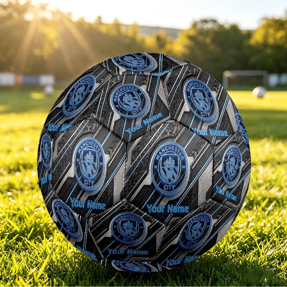 Personalized Size 5 Football Manchester City Pattern Outdoor Game Sports Ball Gift