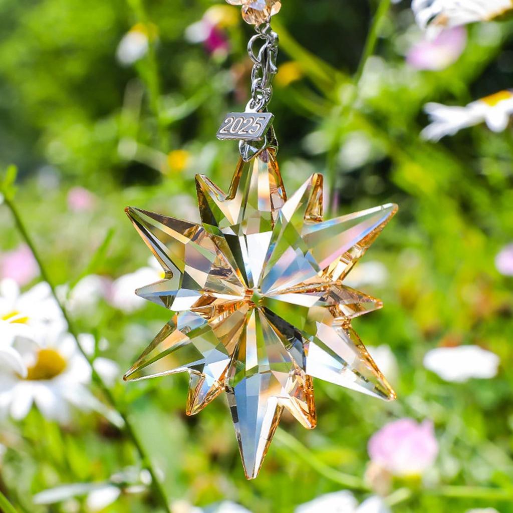 Crystal Snowflake Suncatcher Decorative Crystal Snowflake Star Pendant Suncatcher