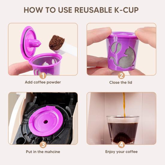 Filtru K-cup ecologic, reîncărcabil, portabil, practic, sigilat, pentru cafea, pentru magazin