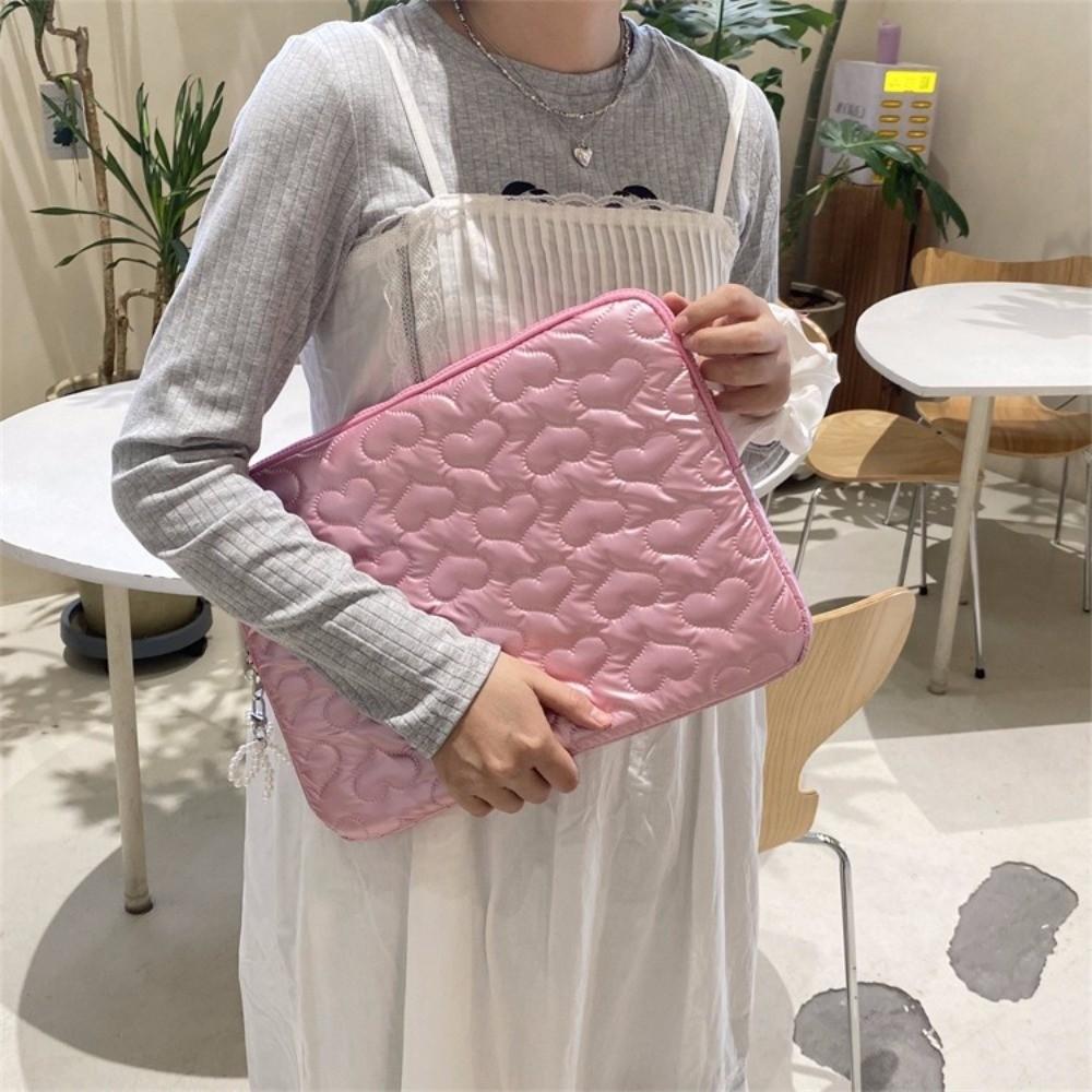 Puffy Design Pearl Tablet Storage Bag Large Capacity Laptop Sleeve Computer Bag  for School