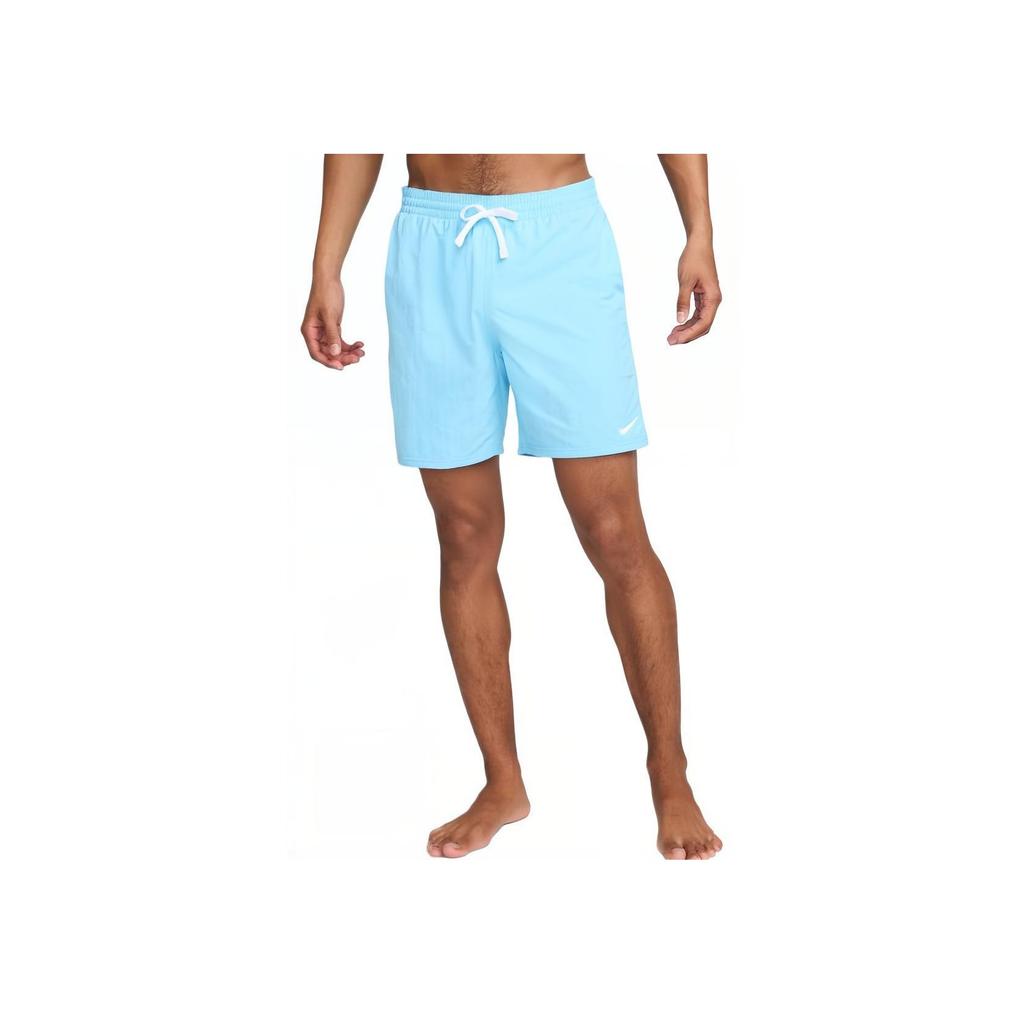 New Nike Beach Shorts Men's Aquarius Blue/White FZ6259-407