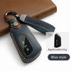 Leather Key Fob Case For Vw Volkswagen Tiguan L Tayron T-Roc Teramont Magotan B8 Passat Smart Remote Key Cover Protector Shell
