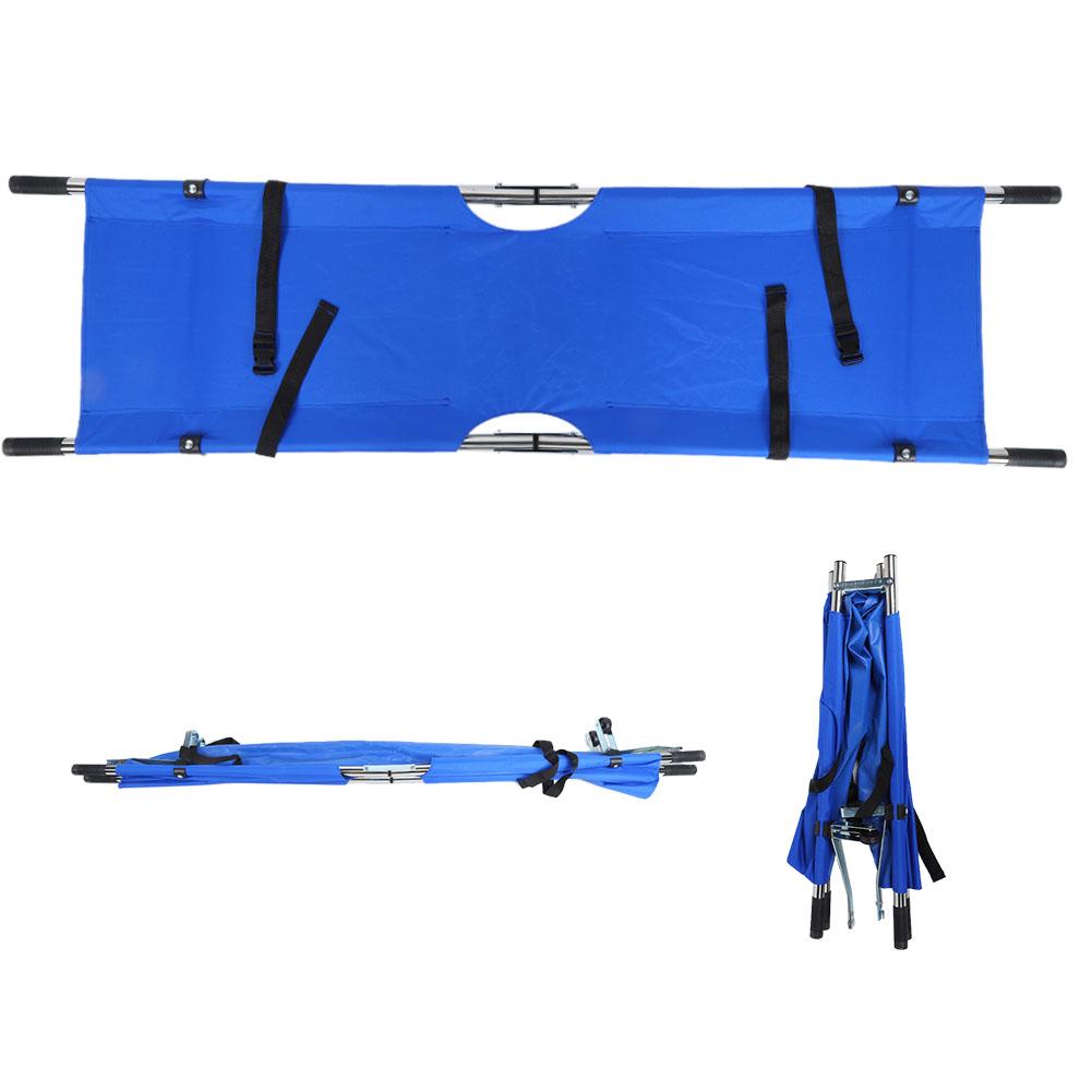 150kg Portable Folding Stretcher Hospital Household Emergency Treatments Stretcher BedBlue