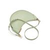Charles & Keith Leaf Bag Crescent Bag PU Shoulder Bag Medium Women bags Matcha-Green CK2-40782578