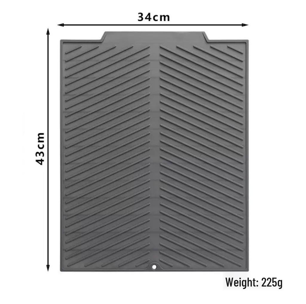 Silicone Kitchen Sink Drain Mat - Heat Resistant, Non-Slip Drying Mat for Bowls, Dishes, Fruits, and Vegetables