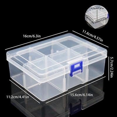 1 Stück Kunststoff 6-Fächer Kunststoffbox Abnehmbare Aufbewahrungsbox Für Werkzeuge Schmuck Und Angelzubehör Schreibtisch-Aufbewahrungsbox