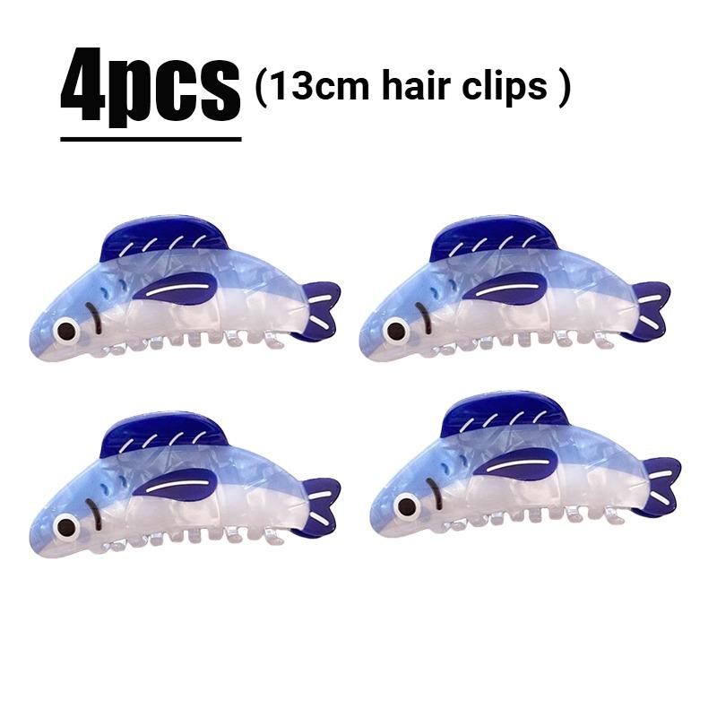 5 Stück Kreative Sardinenförmige Haarspangen, Rutschfester Halt Acryl Haarnadel Mode Dekoratives Accessoire für Frauen und Teenager Accessoire