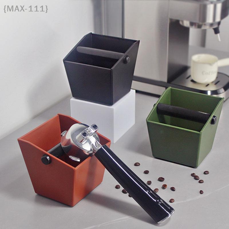 Anti-Slip Coffee Knock Box Espresso Grounds Waste Bin With Removable Knock Bar Anti-Slip Coffee Grounds Dump Bin