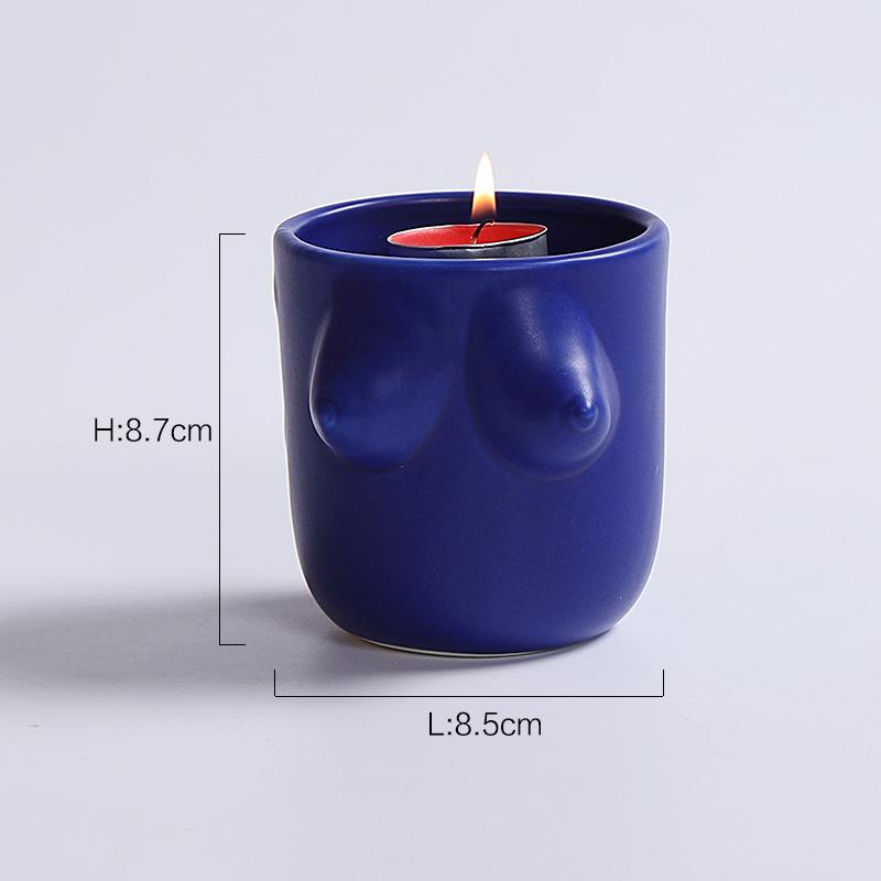 Candles Decor Creative Designs Best Gifts Home Decor Oil burner Candle Jars Aroma Lamps Candle Gifts Tealight Holders темно-синий
