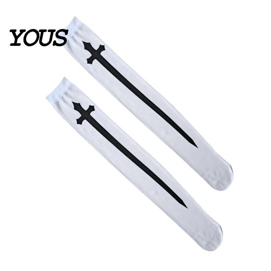 Knee High Socks 1 Pair Halloween Thigh for Women, Cute Gift Anime Fans Cosplay Party Stockings, Over Tea Party, Festivals Accessories