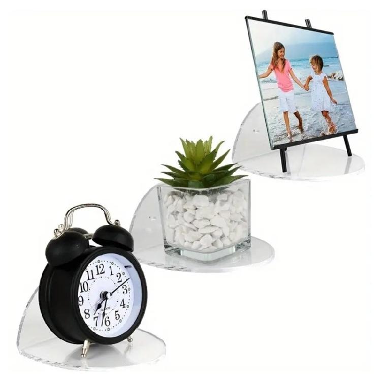 Multipurpose Acrylics Wall Shelves for Baby Monitors and Security Cameras Set of 3 Clear Home Storage Holder Accessory