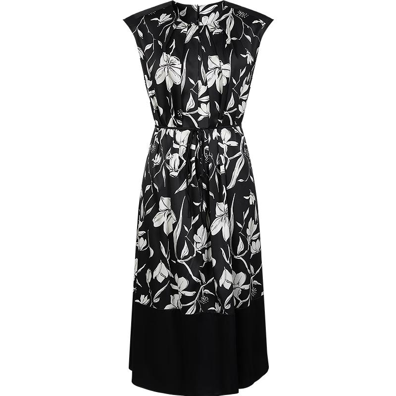 JZ AnnaCOCO Elegant Floral Sleeveless Silk Dress M
