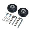 Rubber Casters Replacement for Luggage OD 45x18mm/70x24mm Metal Bearings Axles Heavy Duty Suitcase Wheel Replacement Kit