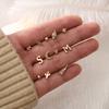 Fashion Mixed Bijoule Flower Cactus Letter Crystal Stud Earrings Women'S 12-Piece Women'S Jewelry