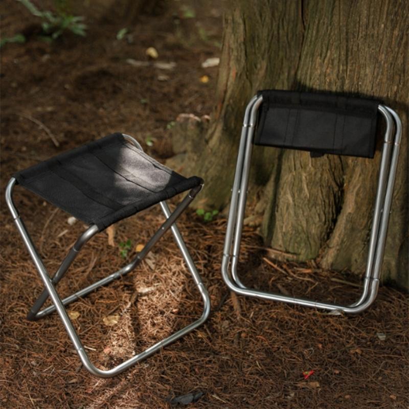 Convenience Folding Stool Little Fishing Chair Light weights Portable Camping Stool for Hikings and Backpacking