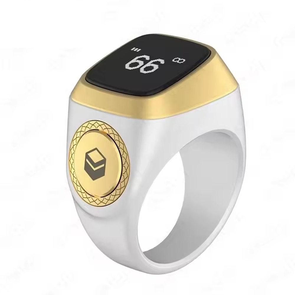 Qibla Smart Zikr Ring Lob Tasbih Zähler Elektronisch Digital Zähler für Muslime Gebetszeit Vibrationserinnerung Wasserdicht