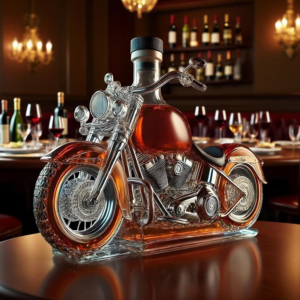 Wine Decanter Motorcycle Glass Whisky Decanter Bottles Vintage Liquor Aerator Desk Decor For Whisky Champagne Vodka Kitchen