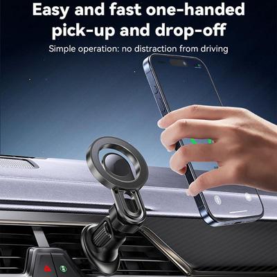 Magnetic Car Phone Holder 360 Rotatable Strong Hold Auto Air Vent Mobile Phone Mount For Vehicle RV SUV Driving Travel Road Trip
