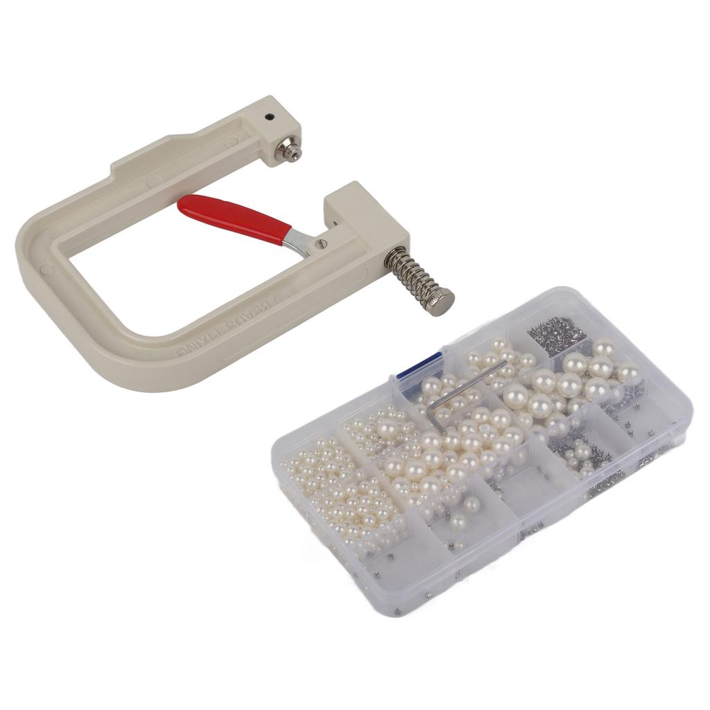 Pearl Setting Machine Kit with Hand Press Machine Pearls Accurate Positioning Manual Pearl Setting Machine for DIY