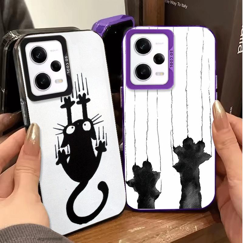 Katzenpfote Lustige Kratzpfote Niedlich Stoßfest Handyhülle für Xiaomi Redmi Note 15 14 13 12 Pro Plus 11 11S 11T 5G Hülle Anti F
