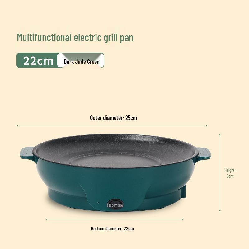 

Korean Non-Stick Electric Barbecue Grill - Multi-Function Family Griddle
