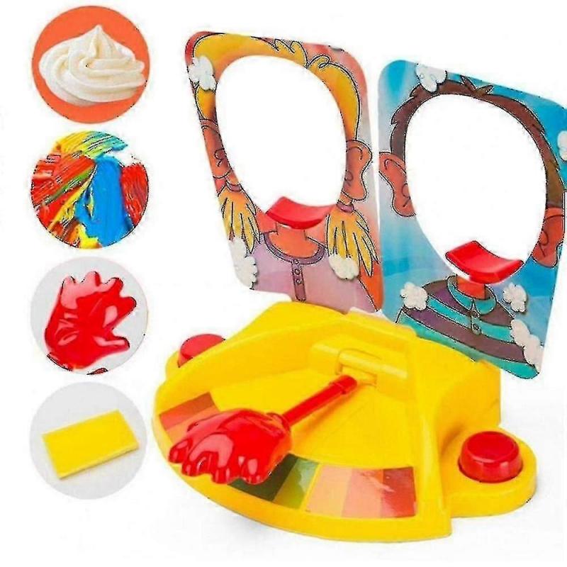 Juego de Juguete Cara Showdown Pastel Tarta de Crema en la Cara Juego de Fiesta Familiar Gadgets Divertidos Bromas Travesuras Chistes