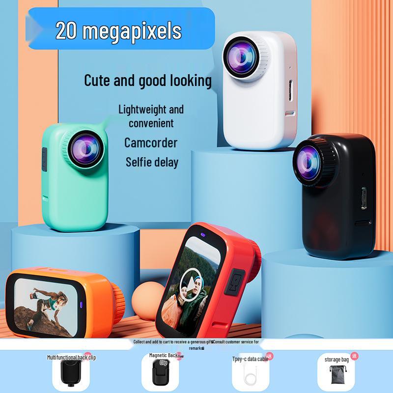 4K HD Thumb Camera with Image Stabilization, Chest Mount, Motorcycle 360° Wearable Action Cam