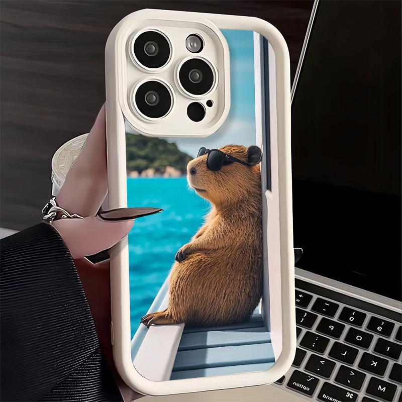 Handyhülle für iPhone 17 Air 16E 15 16 Pro Max Tier Capybara Niedliche Hülle 14 Plus 13 12 Mini Weiche Schale Silikon Fundas