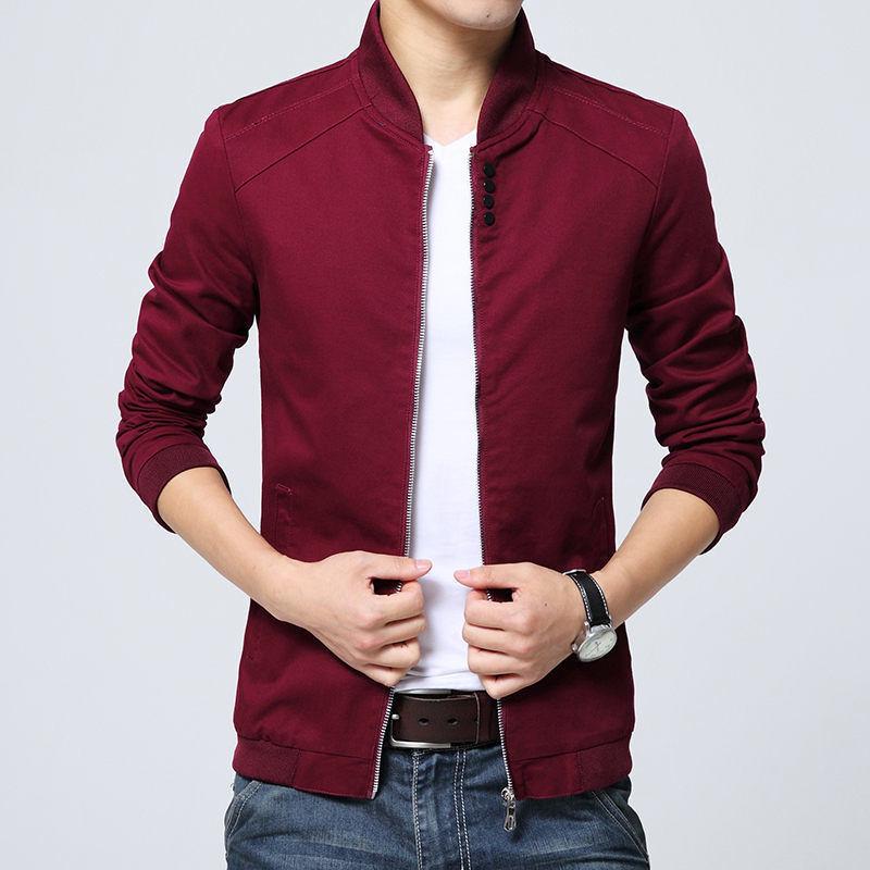 Jacke Herbst und Winter Koreanische Version Trend Slim Casual Stehkragen Herrenbekleidung
