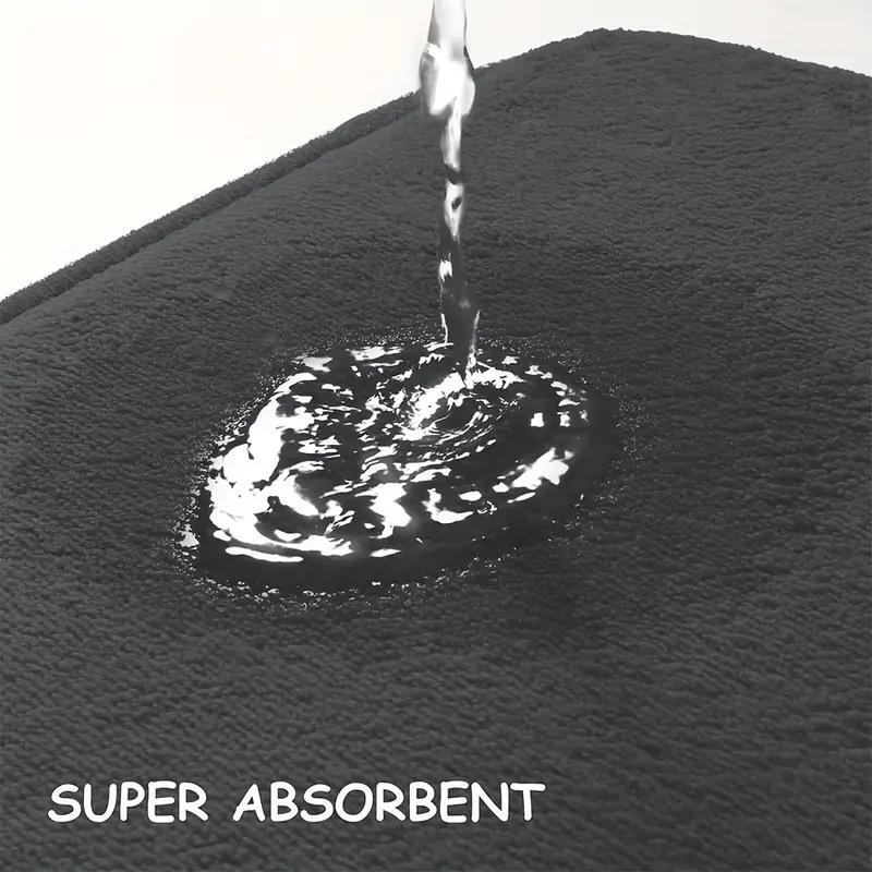 Anti-slip Water-absorbent Bathroom and Entrance Mat - Quick Dry, Solid Color