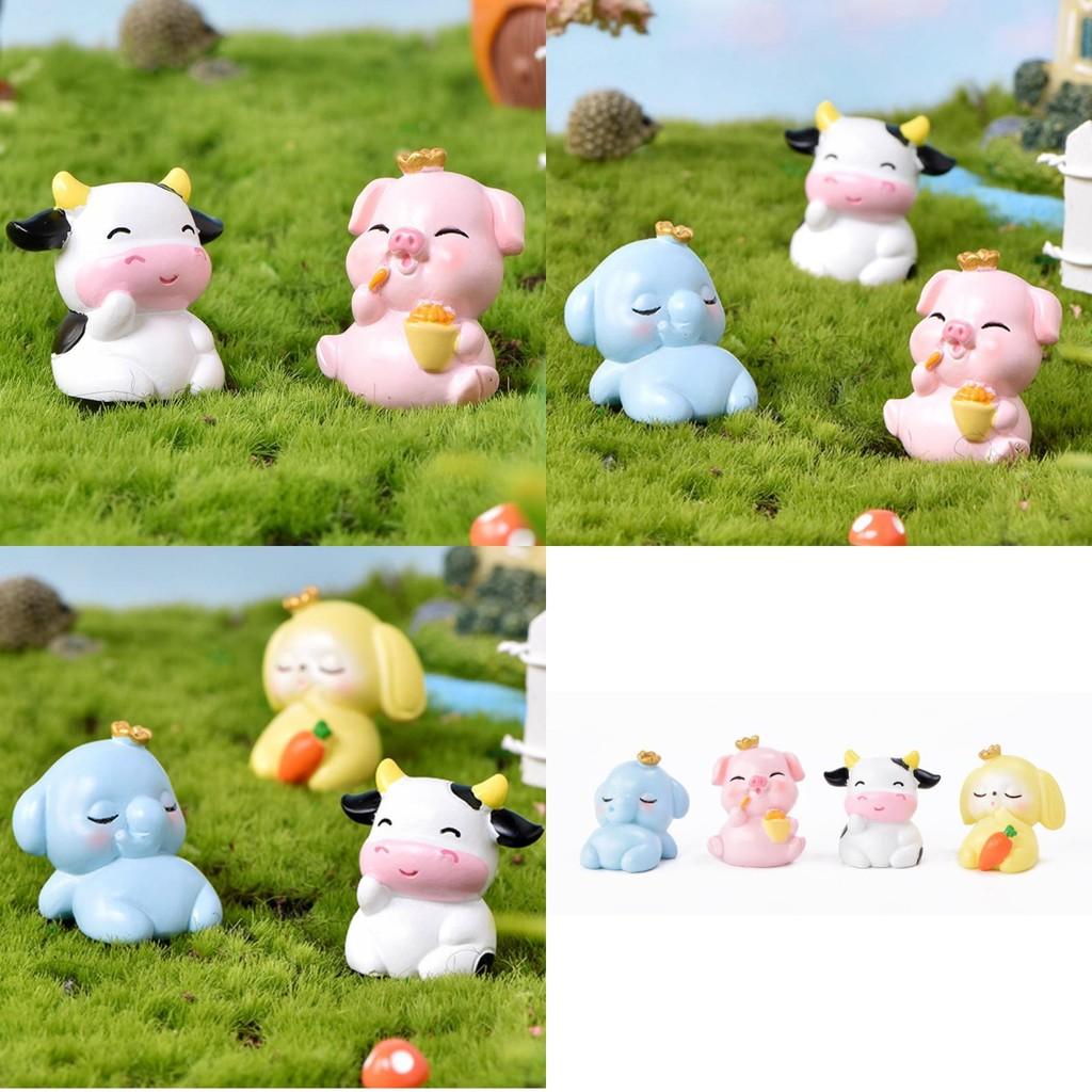 Adorable Resin Miniature Animal Figurines For Diy Bonsai And Succulent Decor