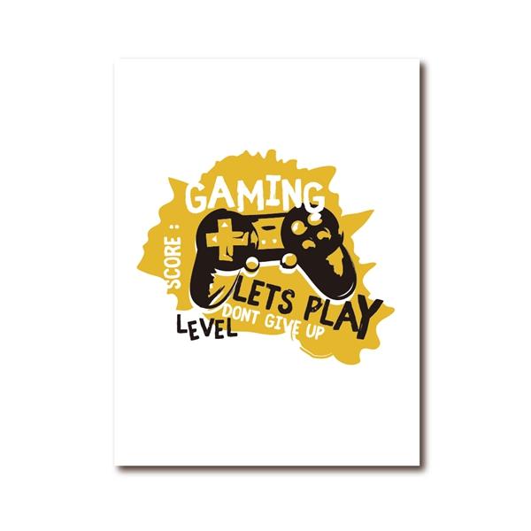 Joypad Gaming Illustration Poster and Print Boys Wall Art Canvas Gaming Let's Play Art Painting Picture Kids Room Wall Decor