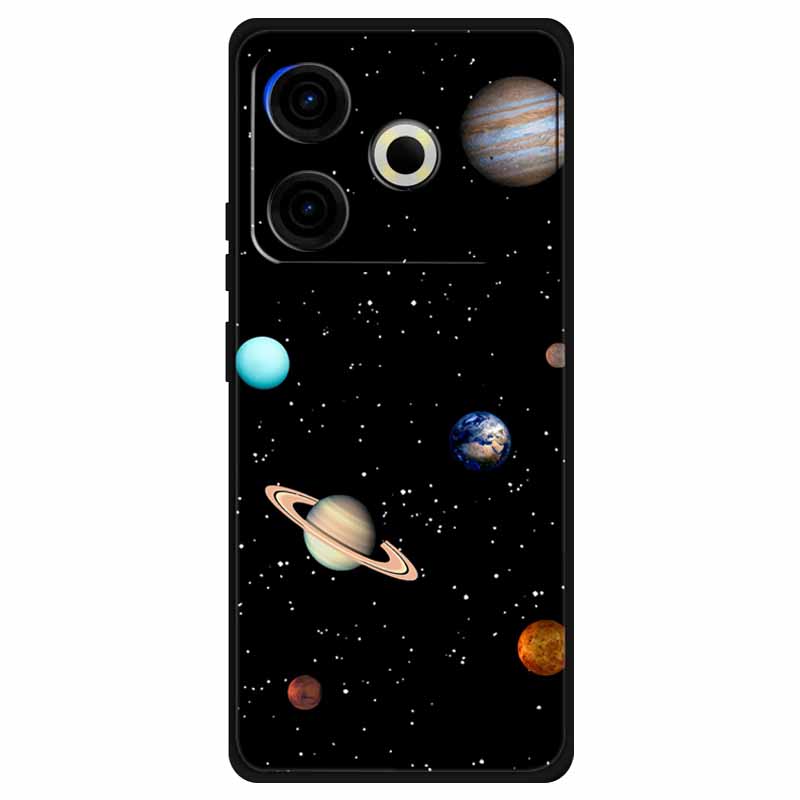 For Tecno Pova 6 Neo Case Silicone Soft Flower Space Fashion Cover For Tecno Phantom X2 Pro Cases Landscape Paint Covers Cute