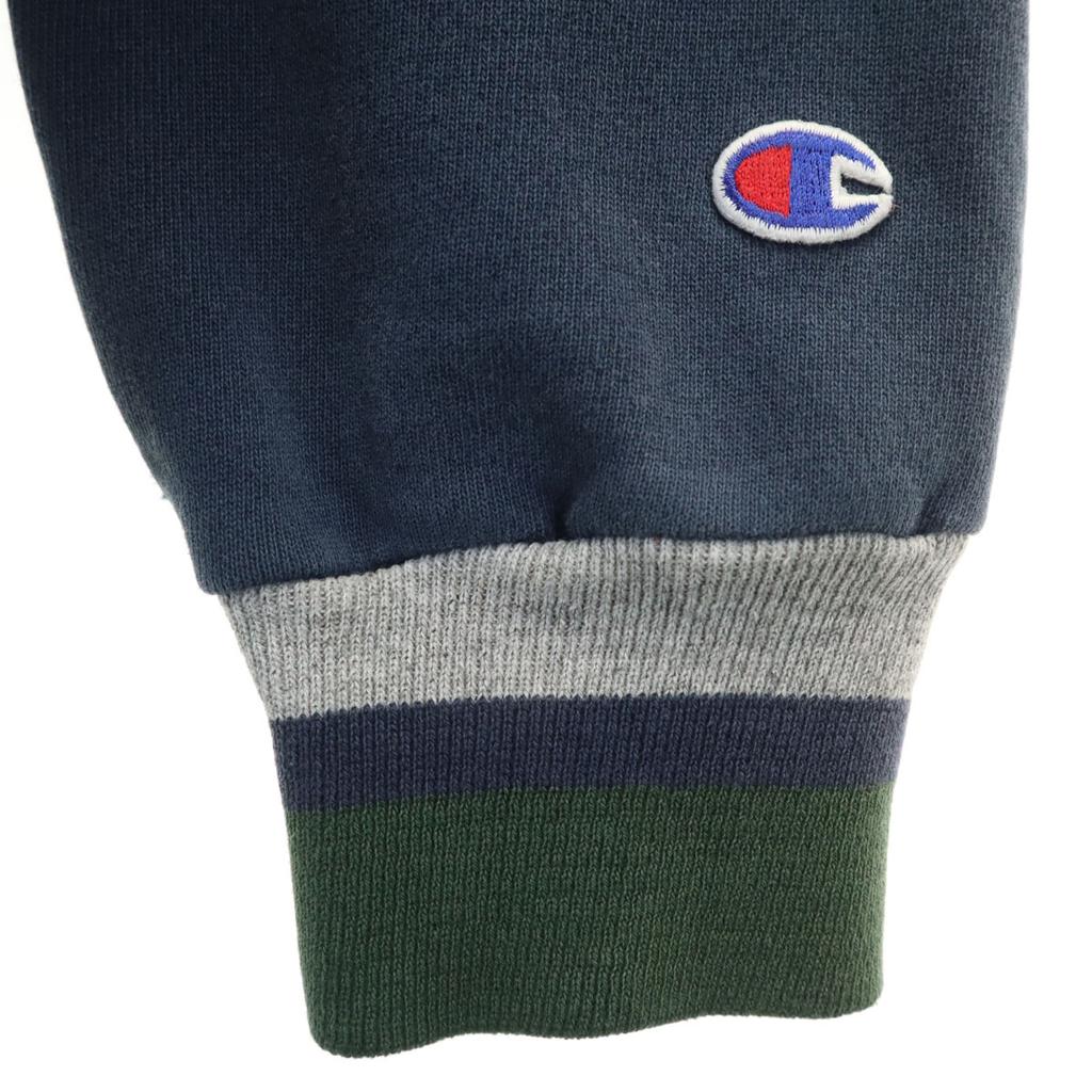 Champion Anos 90 Velho Manga Longa Moletom XL Sistema Azul Marinho Masculino Usado