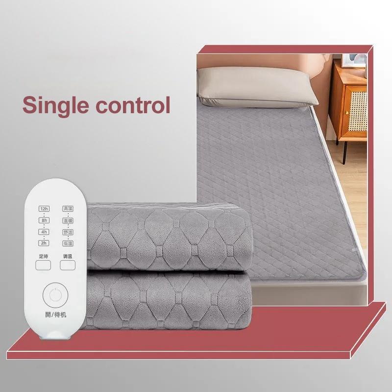 

Електрична ковдра Двоспальна Подвійне управління Електричний матрац Односпальна Студентський гуртожиток Дім Інтелектуальна Зимова Тепла Ковдра Ковдра з підігрівом 150*80cm світло-сірий колір