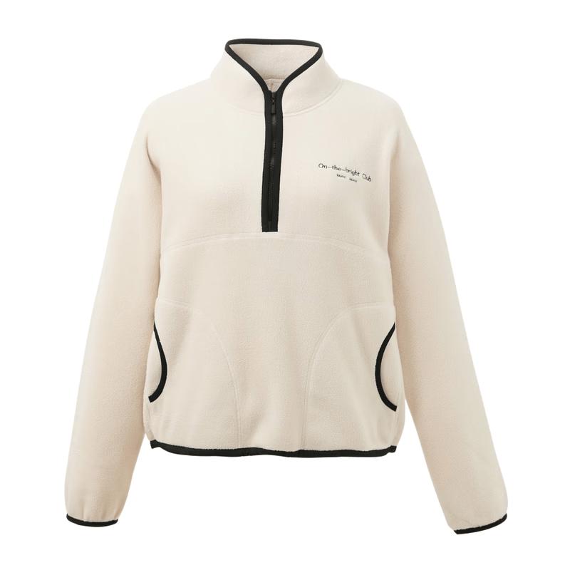 Sancai Winter Plush Embroidered Pullover Sweatshirt
