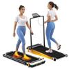 Akluer 520A-B Dual-Sided Walking Pad with Handle, 2.5HP Quiet Motor, 4MPH Max Speed, 150kg Capacity, Dual LED Display