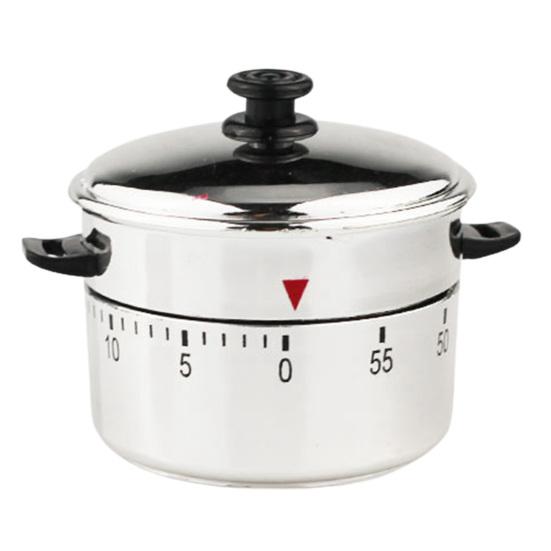 

Кухонный таймер Yousheng на 60 минут, без батареек, точность в форме скороварки, часовой механизм, будильник для дома серебряный