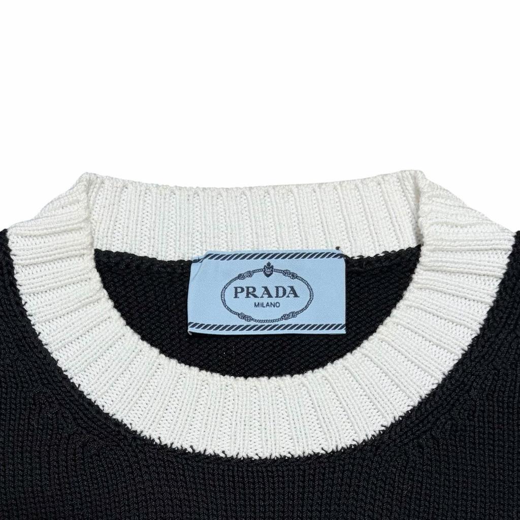 PRADA Crew neck front logo Size 38 Knit Men's Model P24I1R