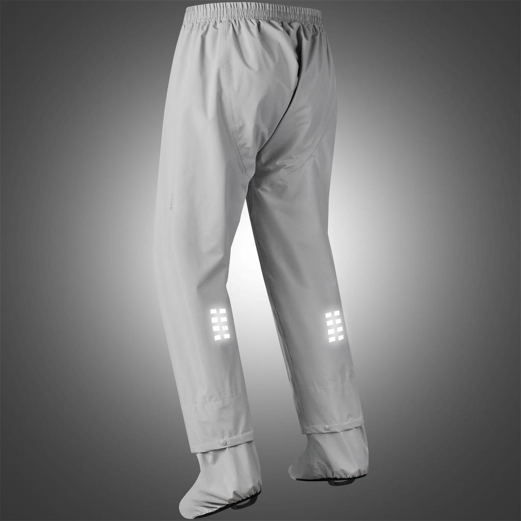 Wosawe Pánské cyklistické nepromokavé kalhoty odolné proti povětrnostním vlivům s návleky na boty, reflexní rychleschnoucí cyklistické kalhoty