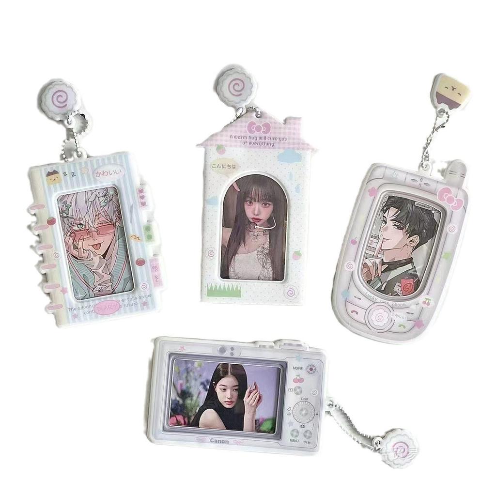 Telefon Askılı PVC Kartlık - Sevimli Fotoğraf, Okul ve Kimlik Kartı Saklama Cüzdanı