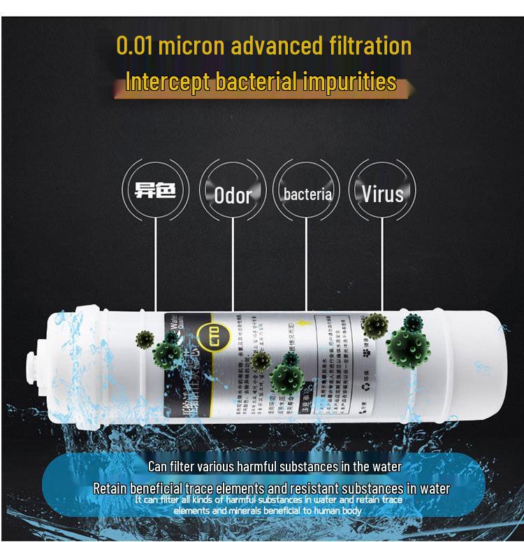 Korean Style Quick-Connect Filter Set: PP/UDF/CTO Stages + UF Ultrafiltration Membrane & T33 Post-filter.