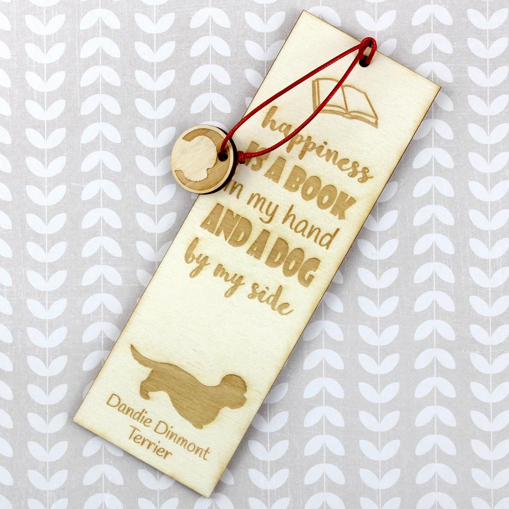 Dandie Dinmont Terrier, Hindlee Terrier I - dog bookmark, personalized bookmark, dog gadget for Art-Dog brand readers