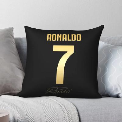 Povlak na polštář CR7 Cristiano Ronaldo s polyesterovým potiskem a zipem, dekorační povlak na polštář, povlak na polštář na pohovku