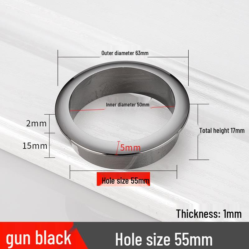 Cable Management Desk Grommet - Decorative Cover and Ring for Computer Furniture